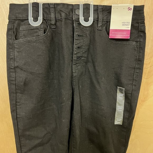 Girls SO™ High Rise Skinny Jeans 11/30W Black - SHIPS FAST💨✅ - Picture 2 of 4